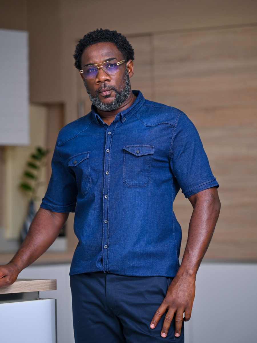 Chemise en jean bleu