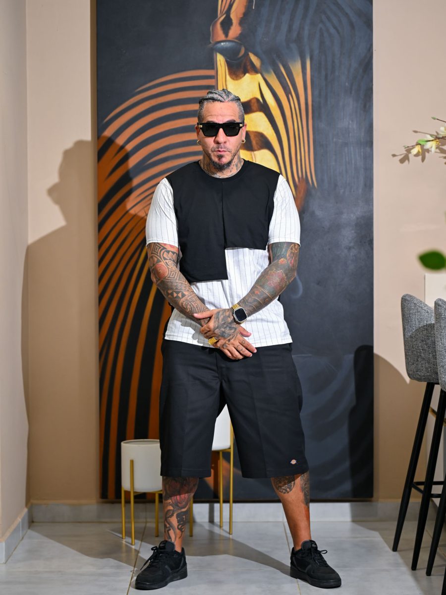 tee shirt blanc et noir design