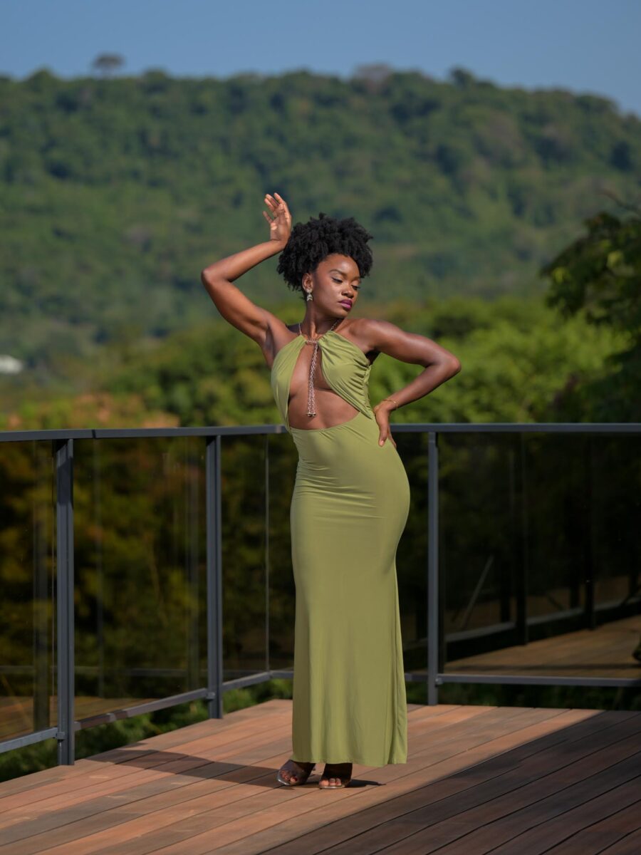 Classy olive dress