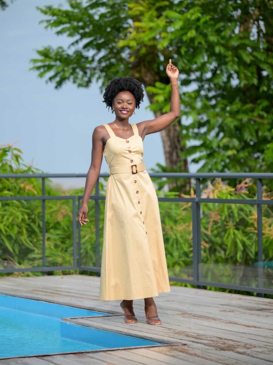 Longue robe natural color